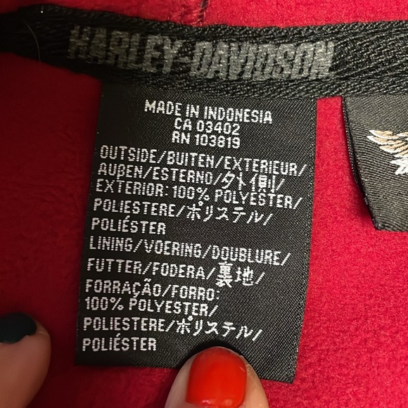 Harley Davidson reflective fleece zip jacket in excellent condition - Picture 2 of 9
